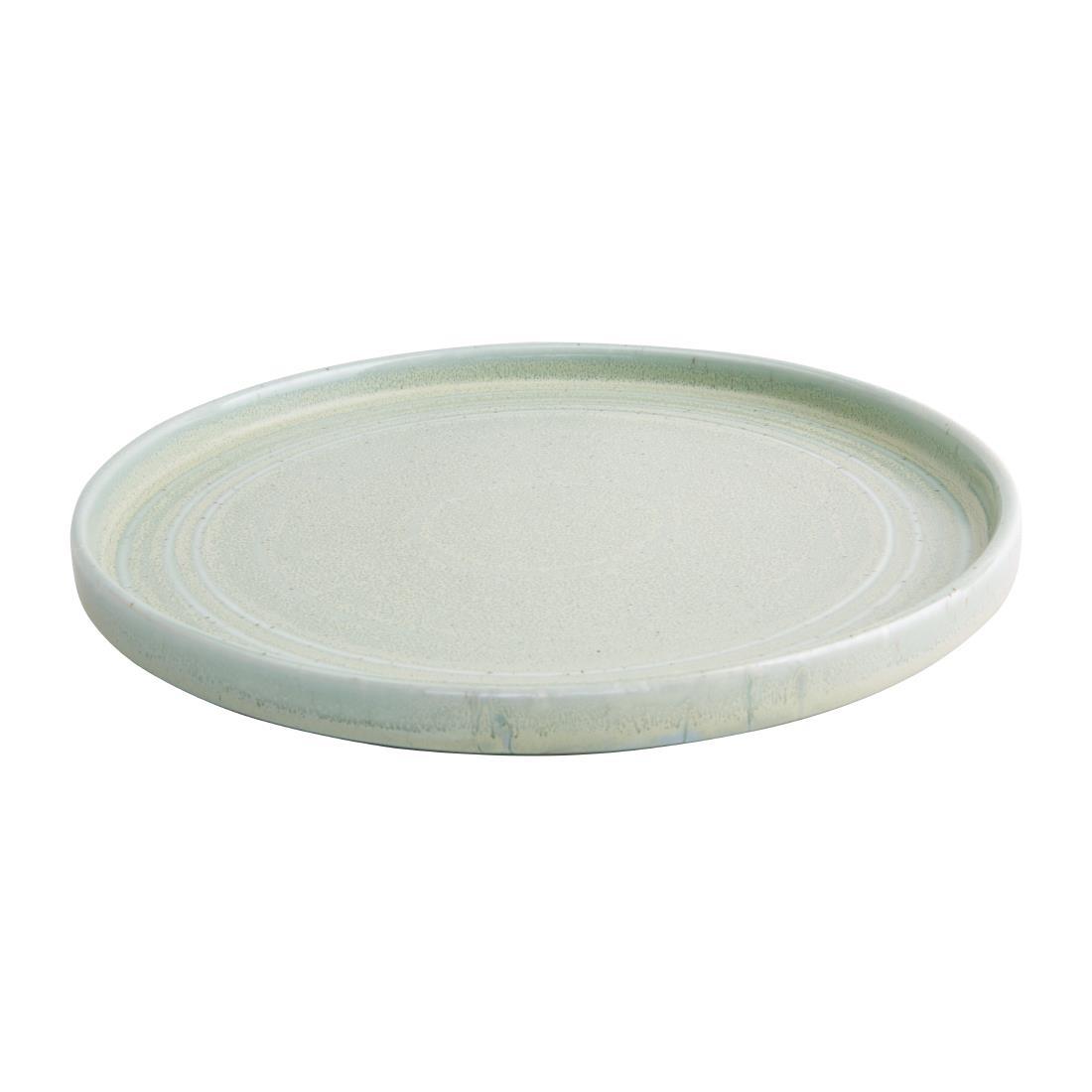 Olympia Cavolo Flat Round Plates Spring Green 270mm (Pack of 4) - FB564  - 2