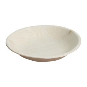 Fiesta Compostable Deep Palm Leaf Plates Round 175mm (Pack of 100) - DK377  - 1