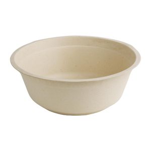 Fiesta Compostable Bagasse Round Bowls Natural Colour 32oz (Pack of 50) - FC544  - 1
