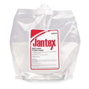 Jantex Unperfumed Antibacterial Foam Hand Soap 800ml (Pack of 6) - GG948  - 1