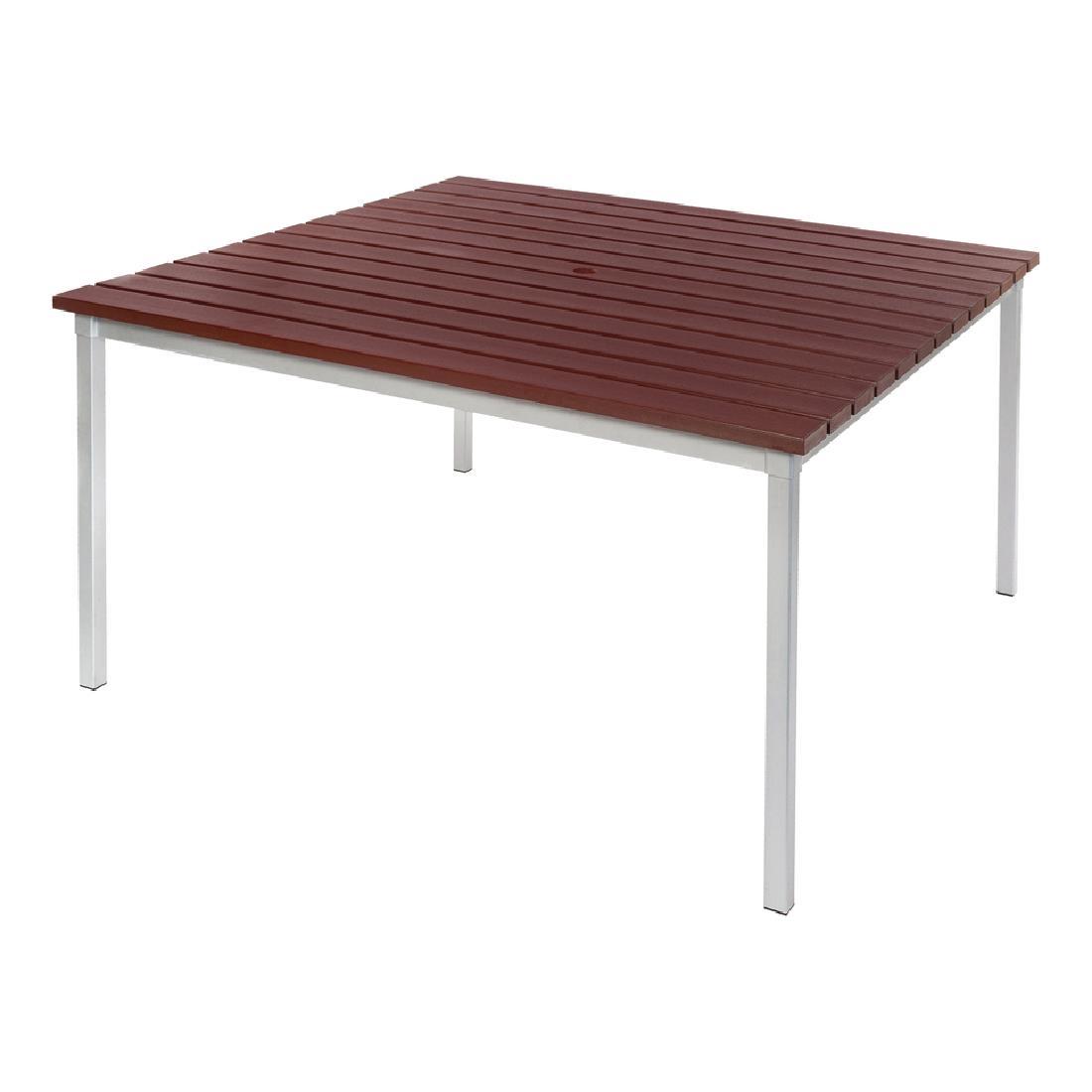 Enviro Square Outdoor Walnut Effect Faux Wood Table 1250mm - CK811  - 1