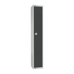 Elite Single Door Padlock Locker Graphite Grey - GR677-P  - 1