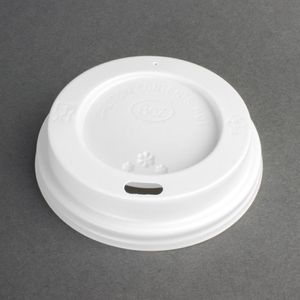 Fiesta Recyclable Coffee Cup Lids White 225ml / 8oz (Pack of 50) - CE263  - 1
