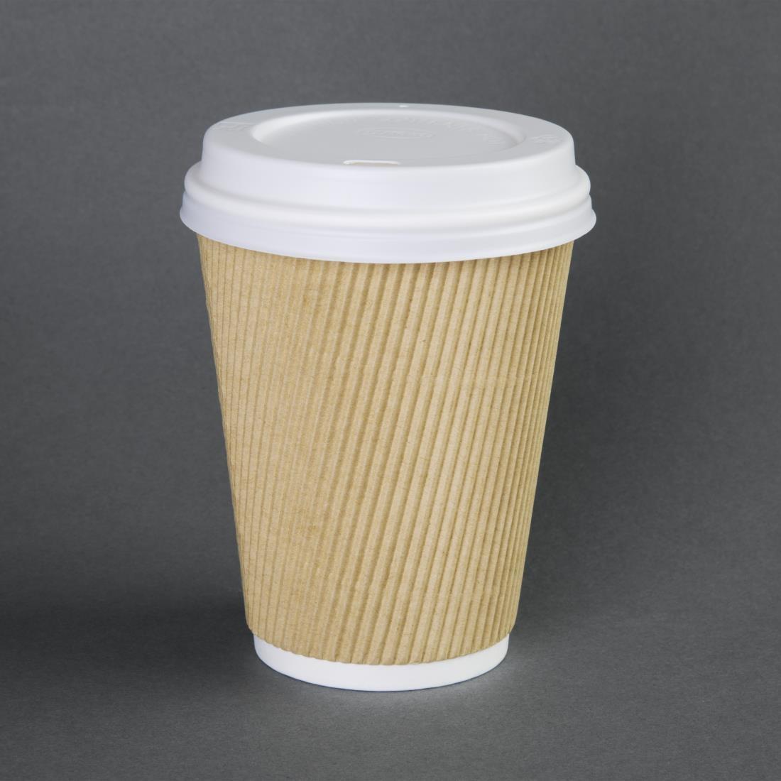 Fiesta Recyclable Coffee Cup Lids White 225ml / 8oz (Pack of 50) - CE263  - 4
