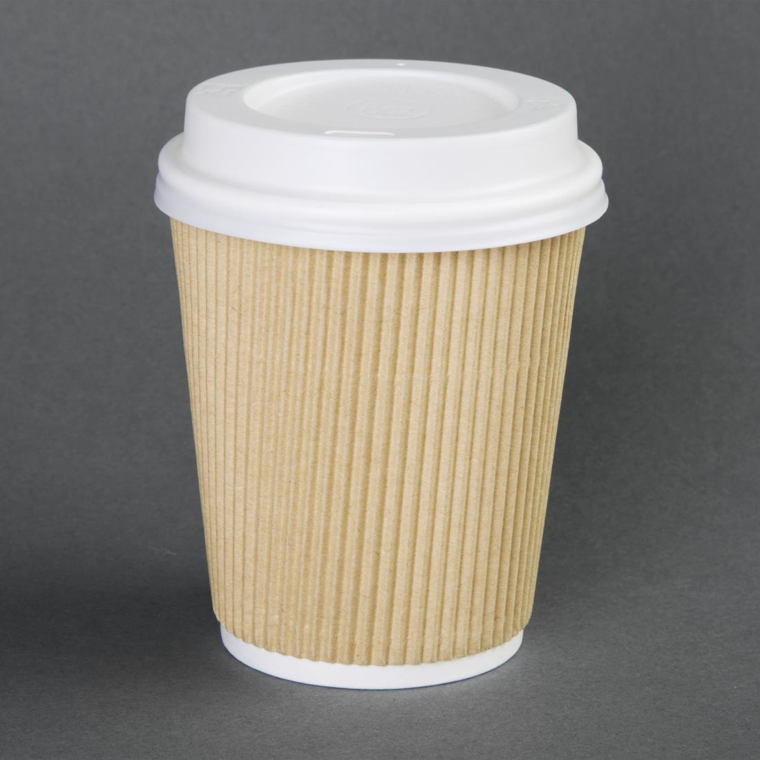 Fiesta Recyclable Coffee Cup Lids White 340ml / 12oz and 455ml / 16oz (Pack of 50) - CE264  - 4