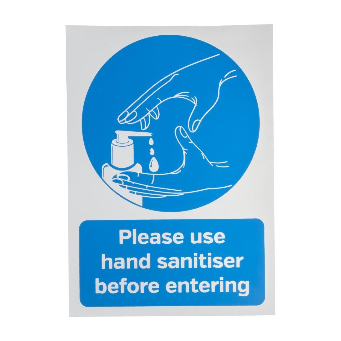 Please Use Hand Sanitiser Before Entering Sign A5 Self-Adhesive - FN840  - 5