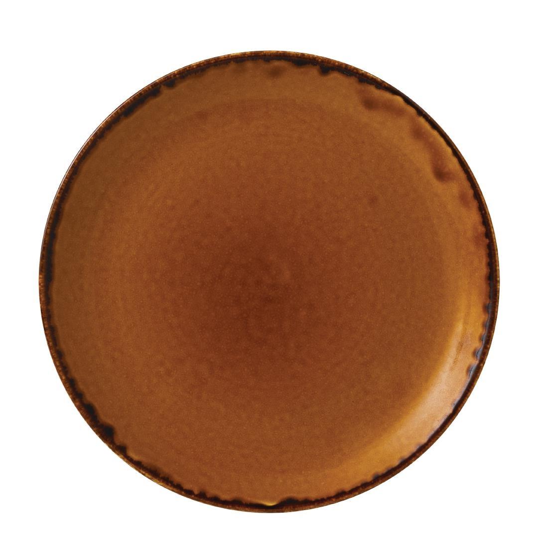 Dudson Harvest Evolve Coupe Plates Brown 217mm (Pack of 12) - FC016  - 1