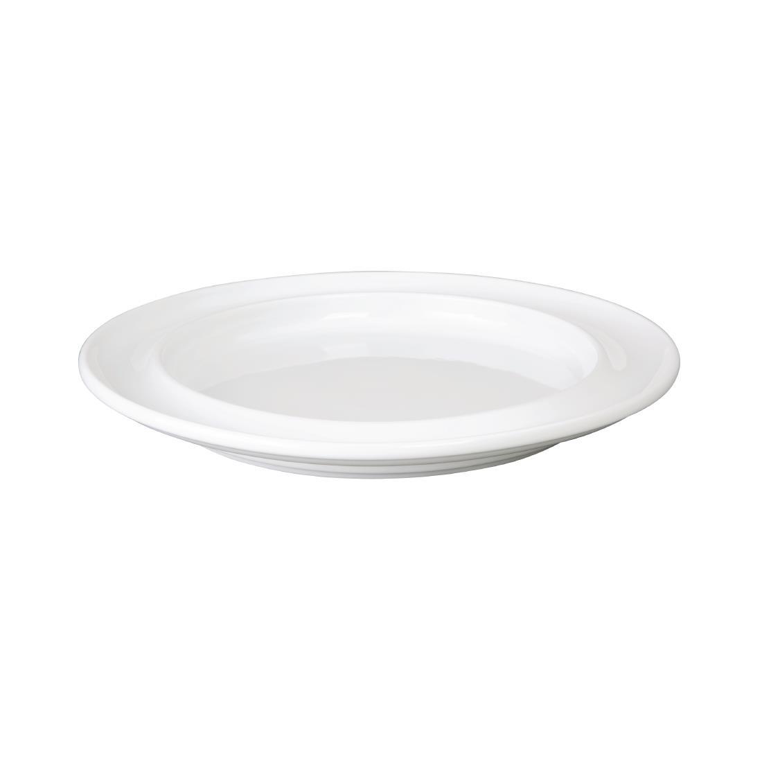 Olympia Heritage Raised Rim Plates White 253mm (Pack of 4) - DW153  - 2