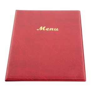 Olympia PVC Menu Cover A4 Burgundy - E218  - 3