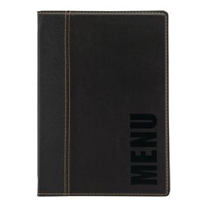 Securit Contemporary Menu Cover Black A5 - H714  - 3