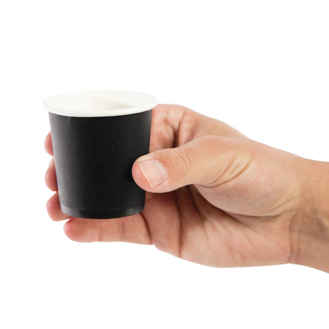 Fiesta Recyclable Espresso Cups Single Wall Black 112ml / 4oz (Pack of 1000) - GF018  - 5
