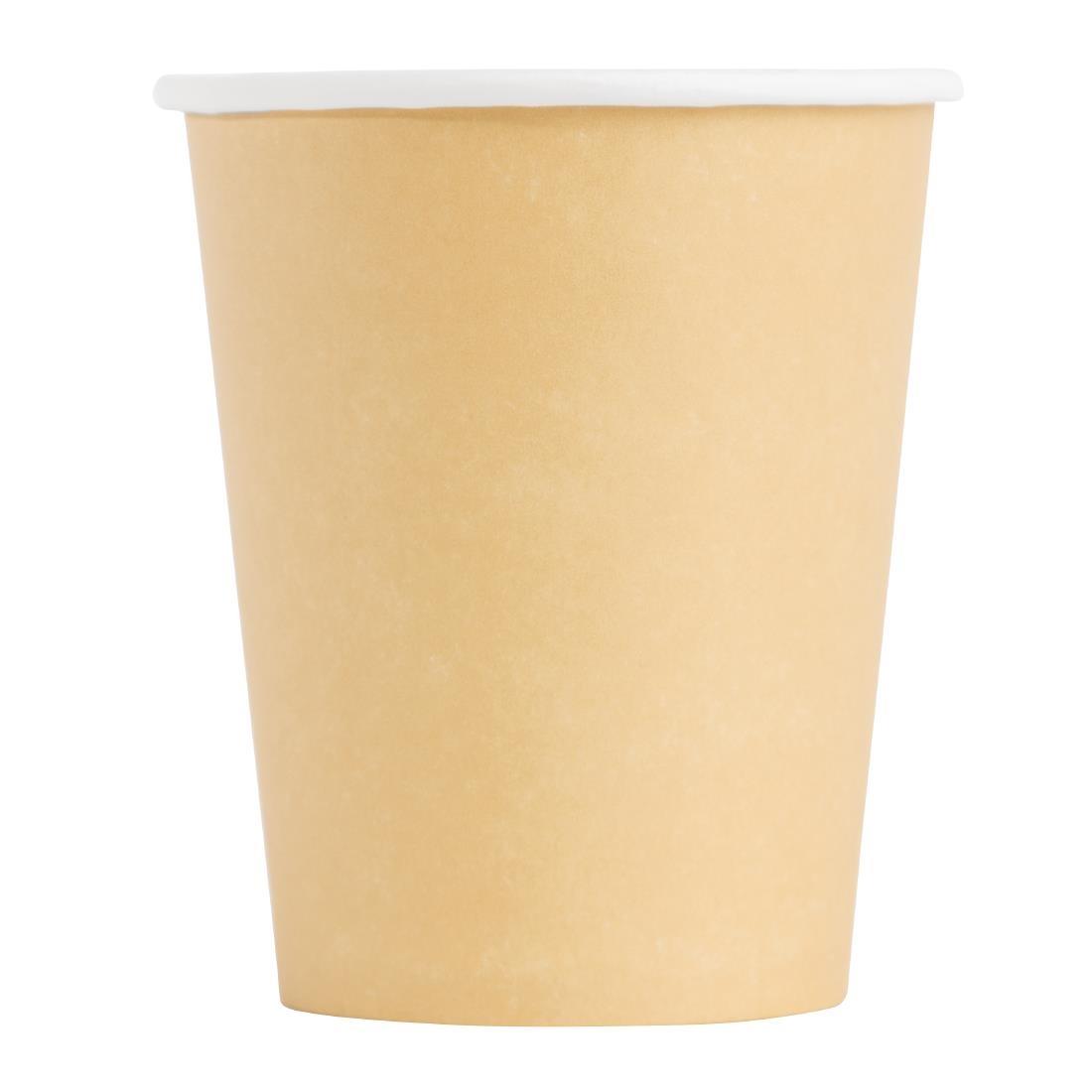Fiesta Recyclable Coffee Cups Single Wall Kraft 225ml / 8oz (Pack of 1000) - GF030  - 2