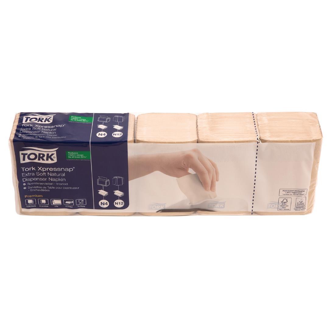 Tork Xpressnap Recycled Dispenser Napkin Natural 2Ply 1/2 Fold (Pack of 8x1000) - FA710  - 4