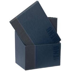 Securit Contemporary Menu Covers and Storage Box A4 Blue (Pack of 20) - U270  - 1