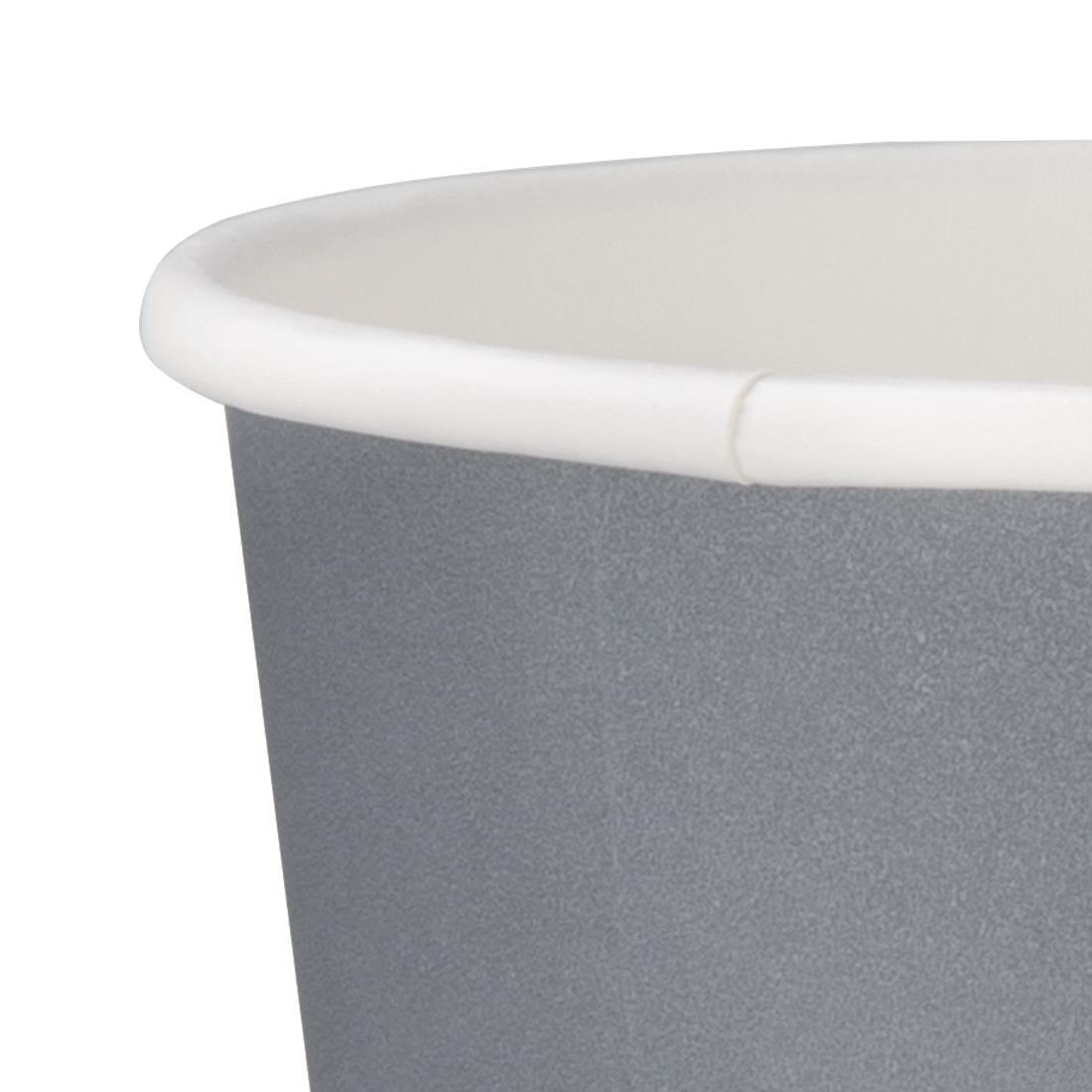 Fiesta Recyclable Coffee Cups Single Wall Charcoal 340ml / 12oz (Pack of 1000) - GP416  - 4