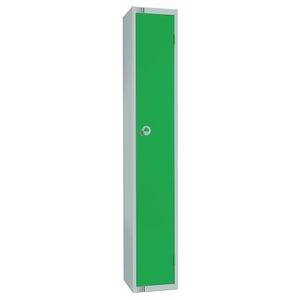 Elite Single Door Camlock Locker with Sloping Top Green - W954-CS  - 1