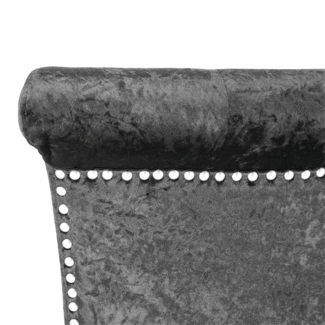 Bolero Black Crushed Velvet Dining Chair (Pack of 2) - DR307  - 6
