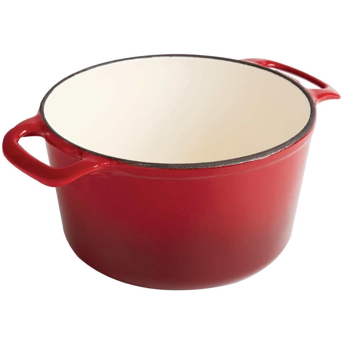 Vogue Red Round Casserole Dish 3.2Ltr - GH304  - 3