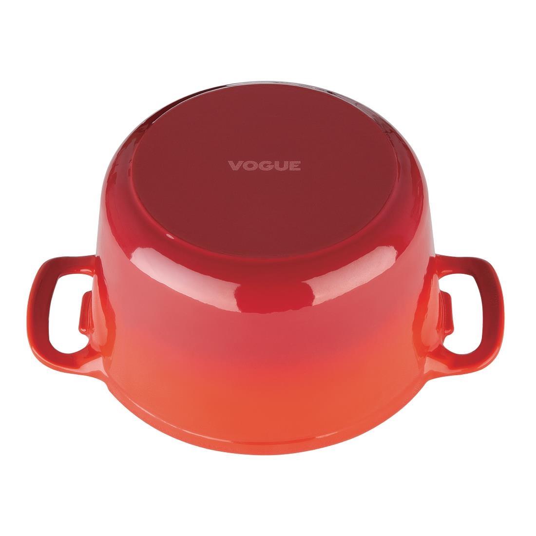 Vogue Red Round Casserole Dish 3.2Ltr - GH304  - 7