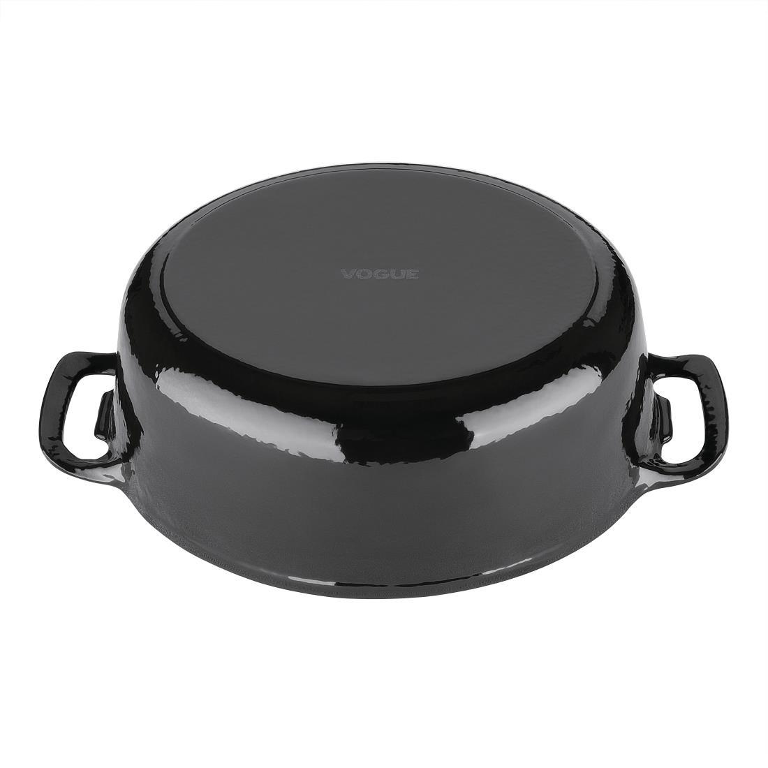 Vogue Black Oval Casserole Dish 5Ltr - GH306  - 6