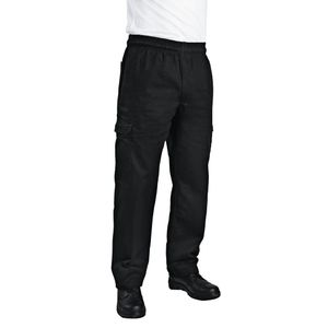 Chef Works Unisex Slim Fit Cargo Chefs Trousers Black 2XL - B222-XXL  - 1