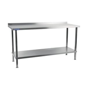 Holmes Stainless Steel Wall Table with Upstand 2100mm - DR032  - 1