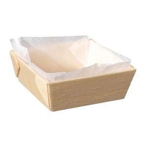 Solia Oven Safe Wooden Punnet Squares 45ml (Pack of 25) - FC769  - 1