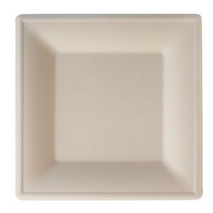 eGreen Eco-Fibre Compostable Wheat Square Plates 260mm (Pack of 500) - FN205  - 1