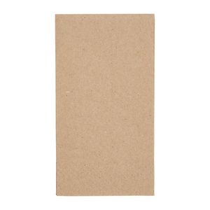 Fiesta Recyclable Recycled Lunch Napkin Kraft 33x33cm 2ply 1/8 Fold (Pack of 2000) - FE234  - 1