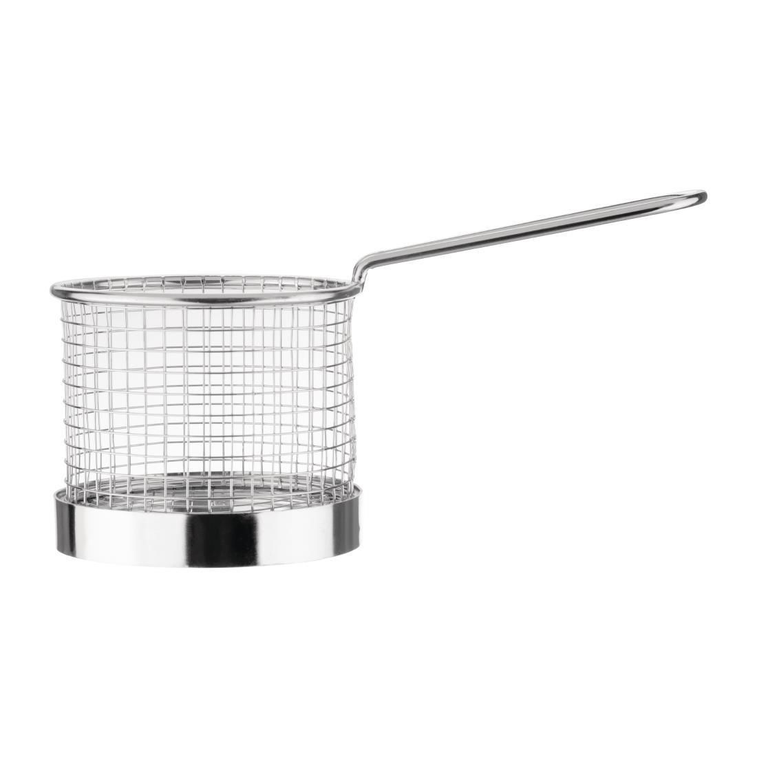 Olympia Chip Basket round with Handle 95mm - GG875  - 2