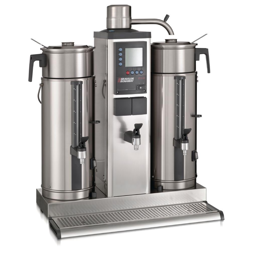 Bravilor B5 HW Bulk Coffee Brewer with 2x5Ltr Coffee Urns and Hot Water Tap Three Phase - DC687-3P  - 3
