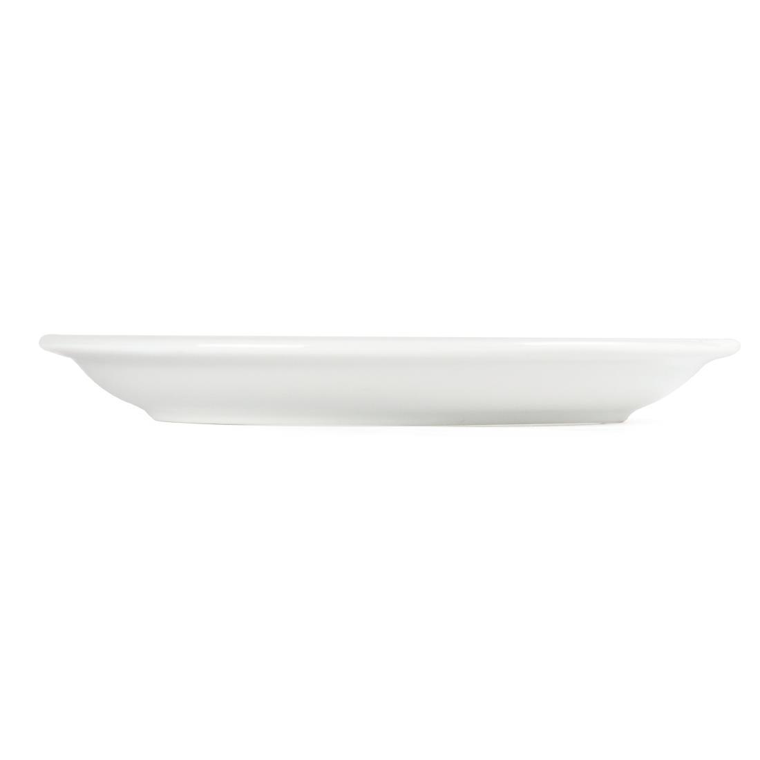 Olympia Whiteware Narrow Rimmed Plates 180mm (Pack of 12) - CB487  - 3