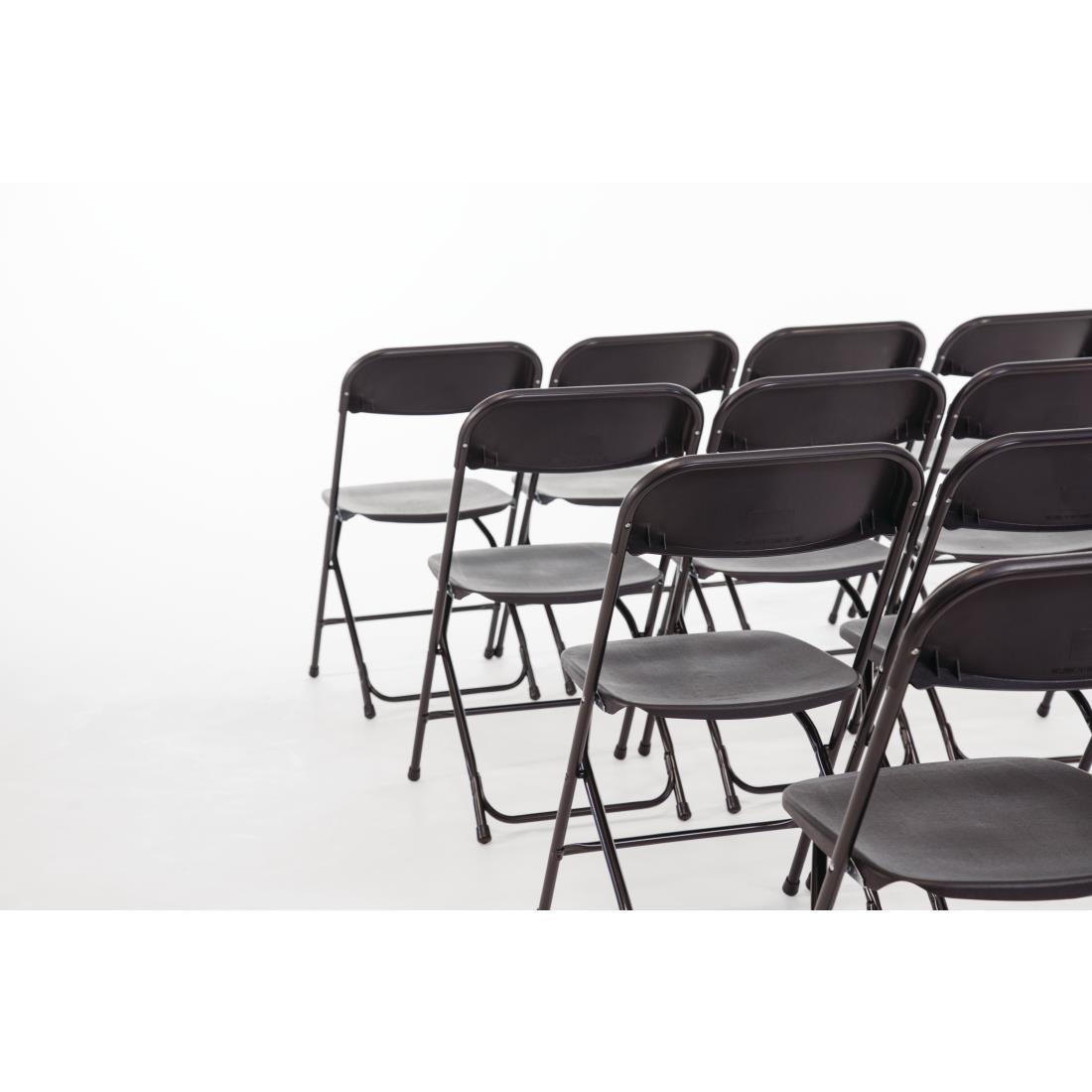 Bolero PP Folding Chairs Black (Pack of 10) - GD386  - 6