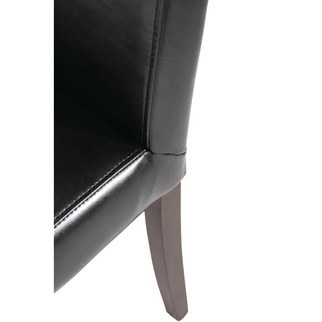 Bolero Faux Leather Dining Chair Black (Box 2) - GF954  - 5