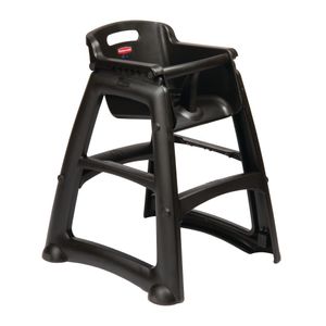 Rubbermaid Sturdy Black High Chair - GG477  - 1