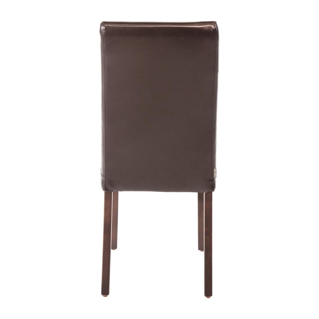 Bolero Faux Leather Dining Chair Dark Brown (Box 2) - GF955  - 4