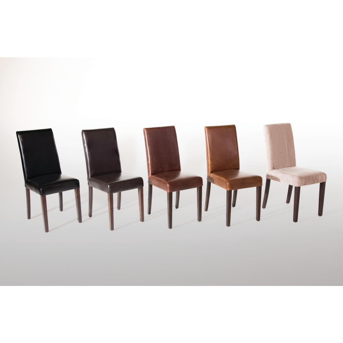 Bolero Faux Leather Dining Chair Dark Brown (Box 2) - GF955  - 7