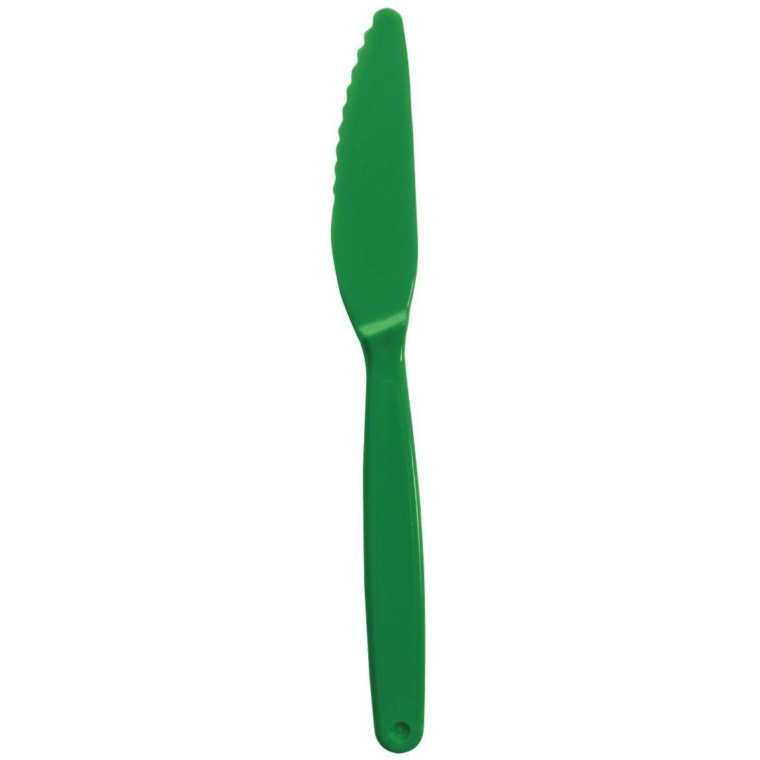 Olympia Kristallon Polycarbonate Knife Green (Pack of 12) - DL116  - 2