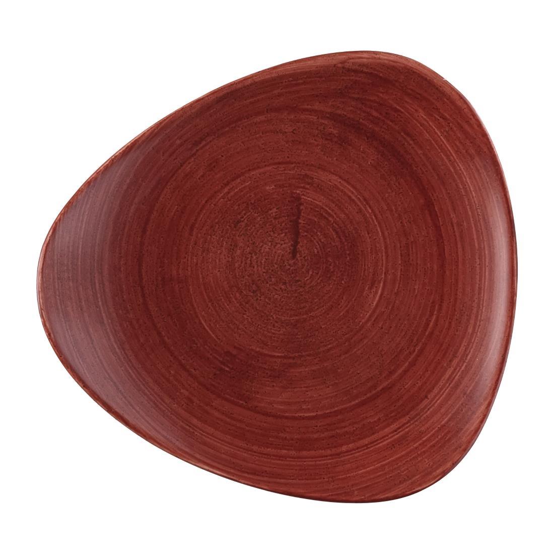 Churchill Stonecast Patina Lotus Plate Red Rust 229mm (Pack of 12) - FS885  - 1