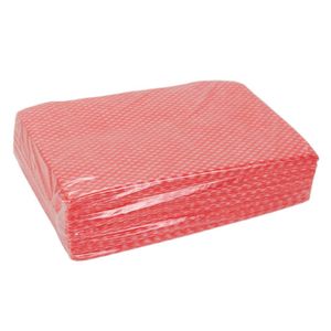 All-Purpose Non-Woven Cleaning Cloths Red (Pack of 500) - FP681  - 1