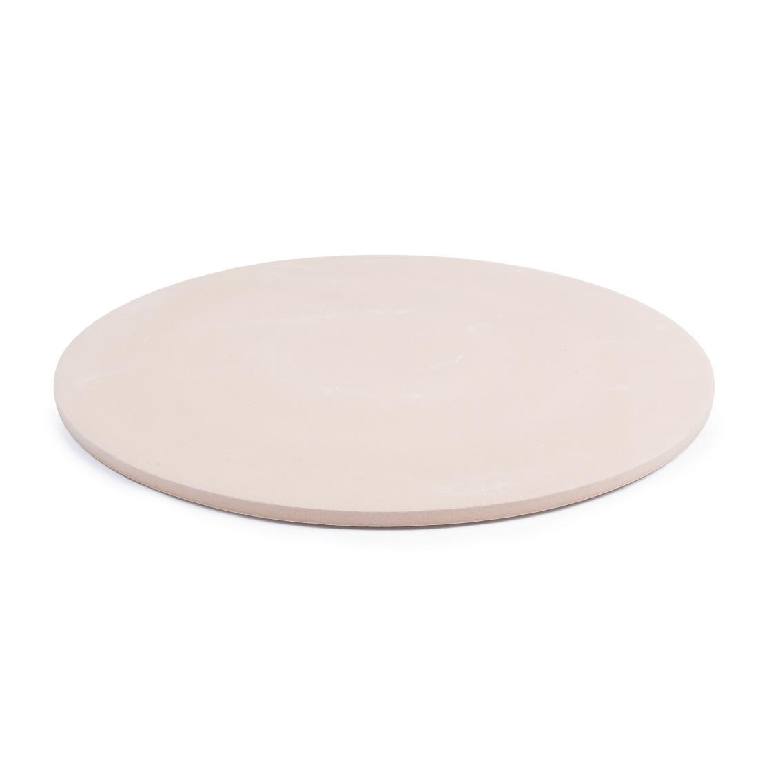 Round Pizza Stone with Metal Serving Rack 15in - CL714  - 4