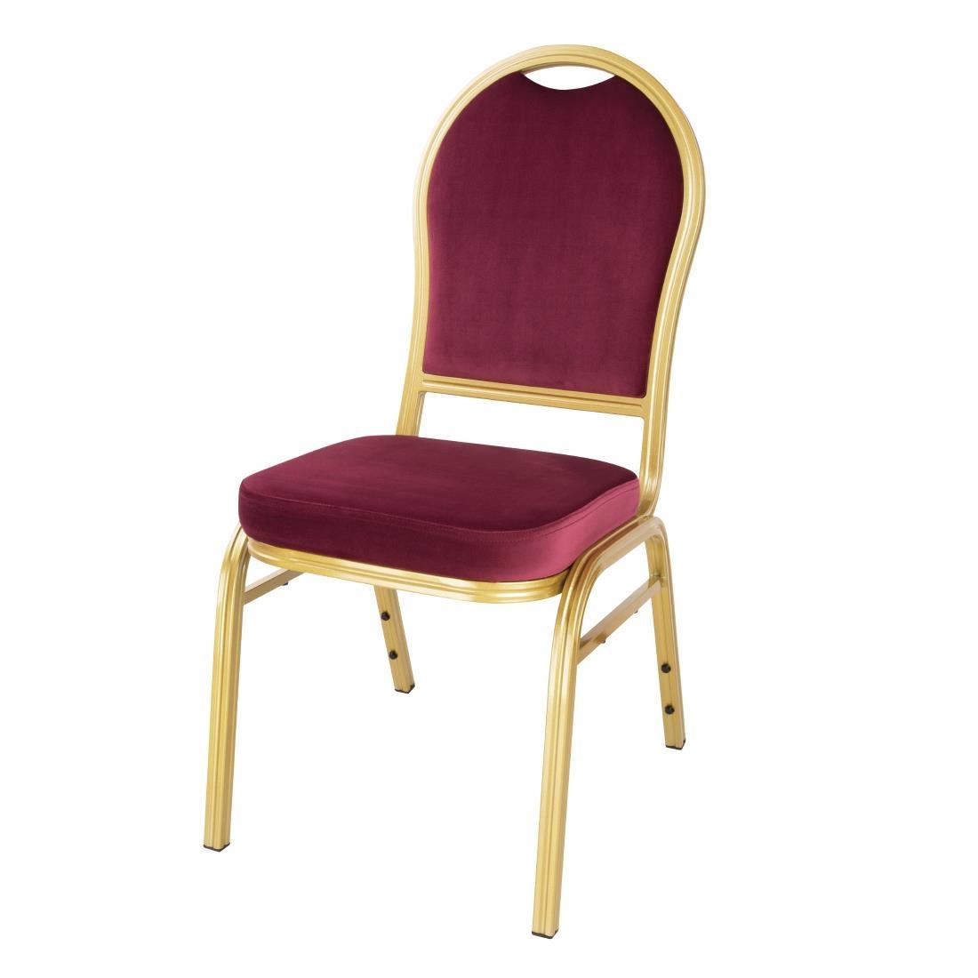 Bolero Regal Banquet Chairs Claret (Pack of 4) - DY695  - 1