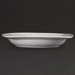 Olympia Whiteware Rounded Square Bowls Circular Well 250mm (Pack of 4) - CB691  - 3