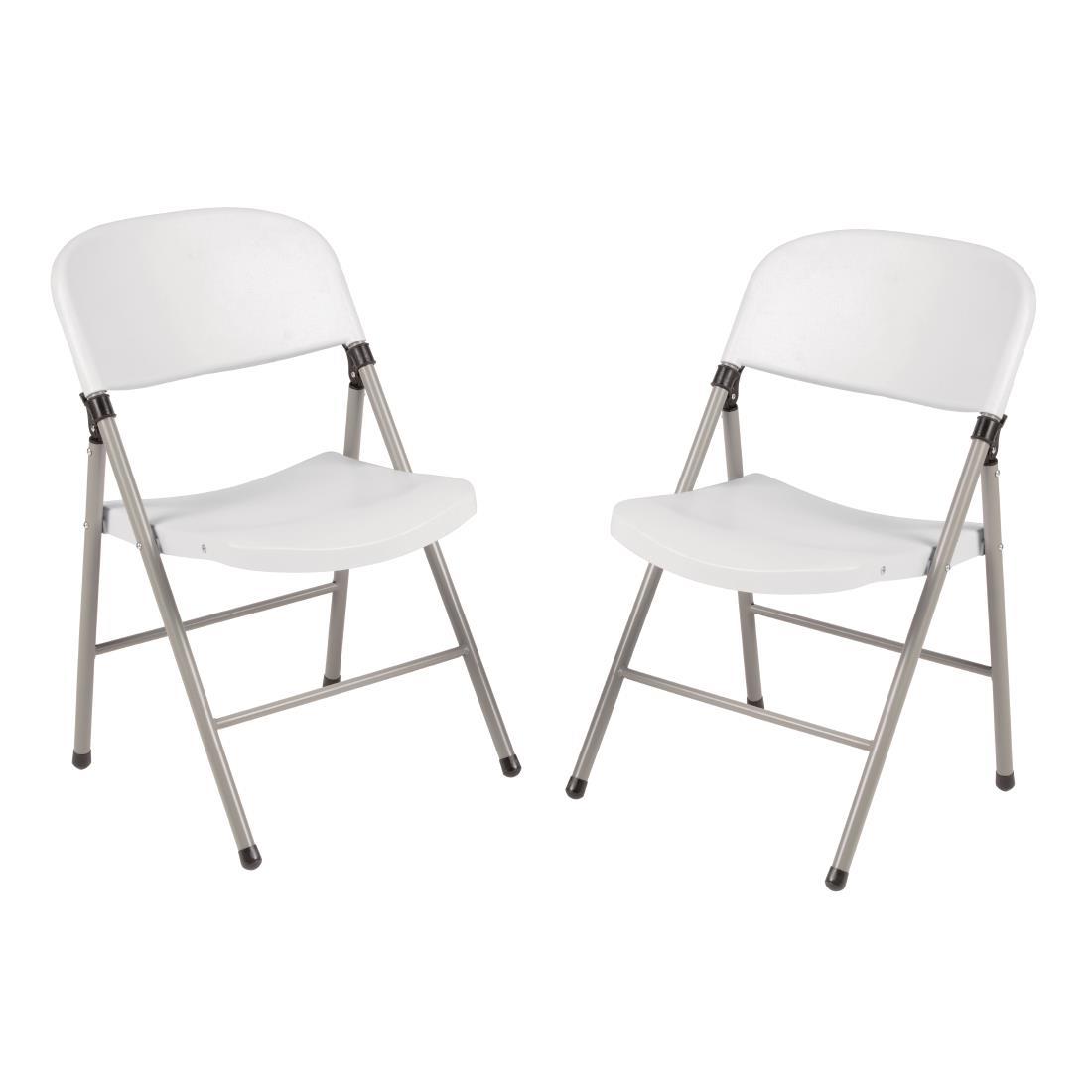 Bolero Foldaway Utility Chairs White (Pack of 2) - CE692  - 4