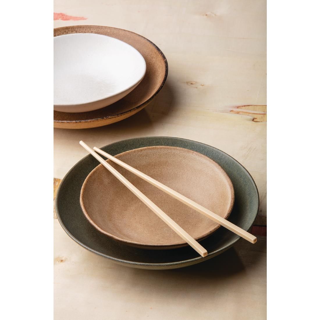 Olympia Build-a-Bowl Earth Flat Bowls 250mm (Pack of 4) - FC735  - 5