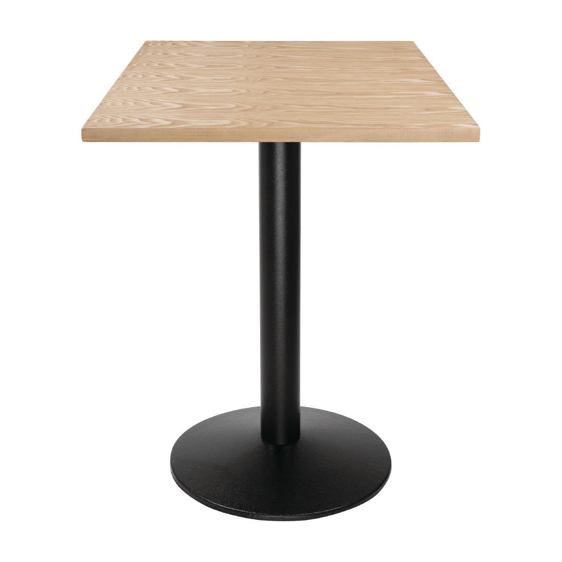 Bolero Pre-drilled Square Table Top Natural Ash Veneer 700mm - DY717  - 5