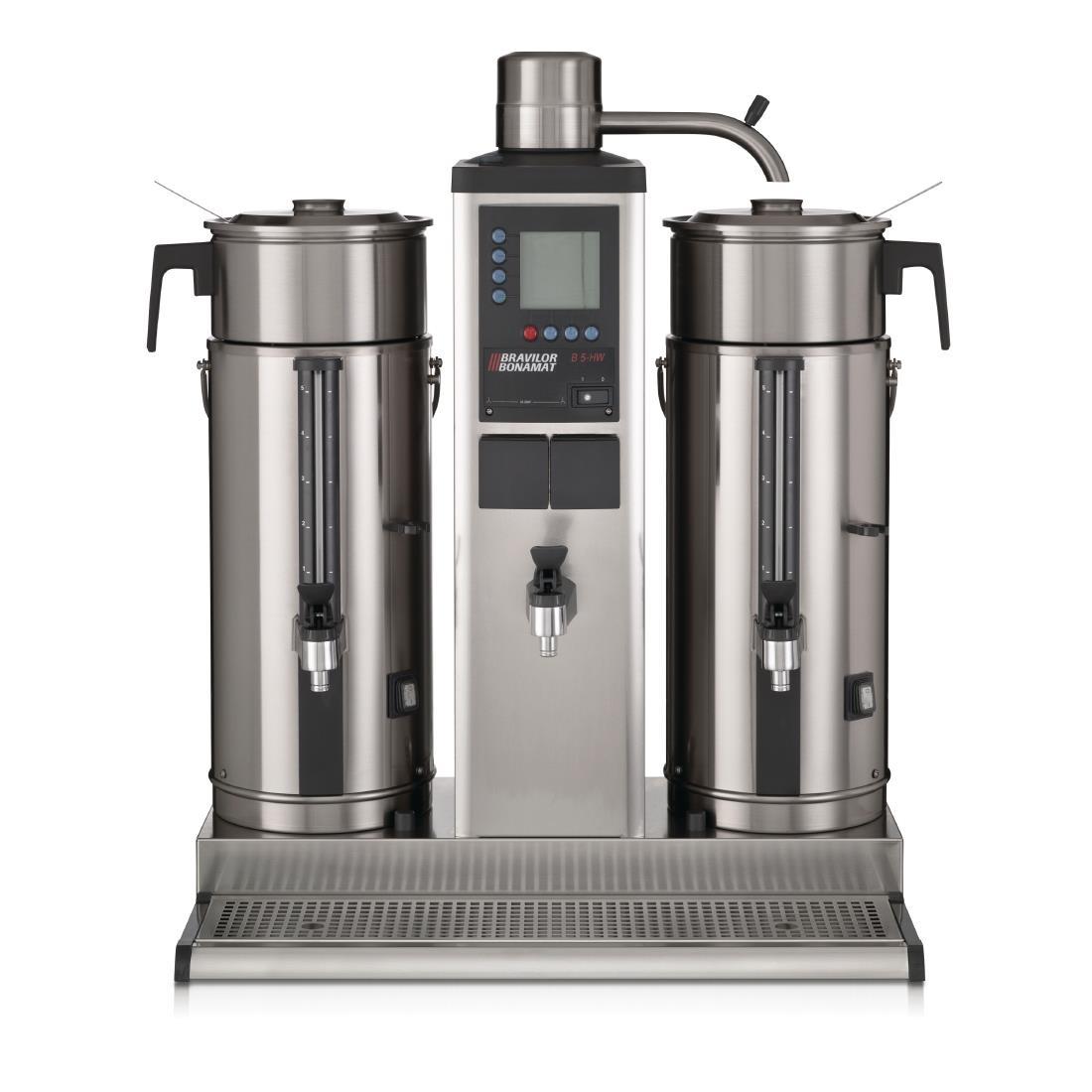 Bravilor B20 HW5 Bulk Coffee Brewer with 2x20Ltr Coffee Urns and Hot Water Tap 3 Phase - DC693-3P50  - 2