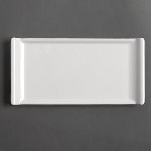 Olympia Kristallon Melamine Platter White 300 x 150mm - GM282  - 1