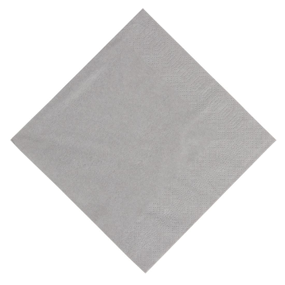 Duni Lunch Napkin Grey 33x33cm 3ply 1/4 Fold (Pack of 1000) - GJ103  - 1