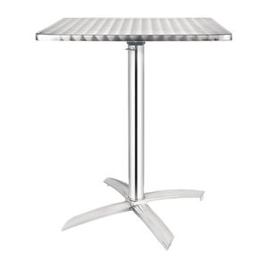 Bolero Square Stainless Steel Flip Top Table 600mm (Single) - CG838  - 1